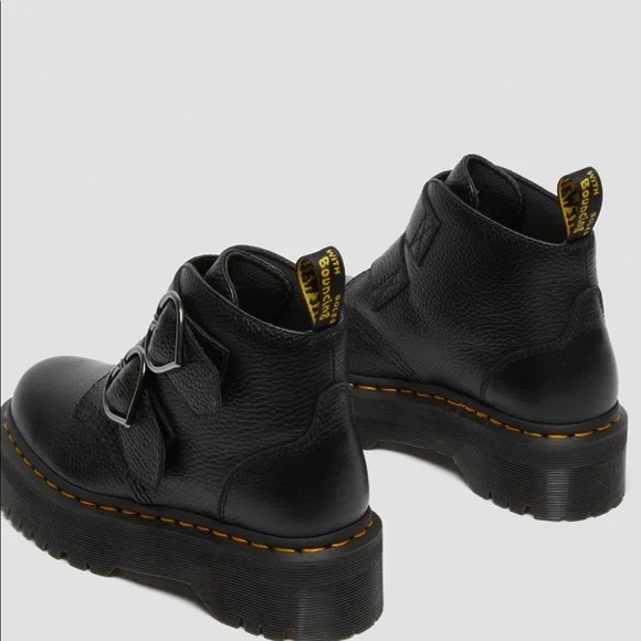 - Dr MARTENS DEVON HEART LEATHERS PLATFORM BLACK BOOTS - Picture 10 of 16